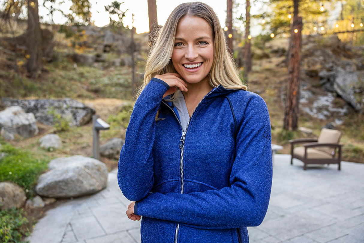 Cutter & Buck Women's Mainsail Sweater-Knit Full Zip Hooded Jacket-7