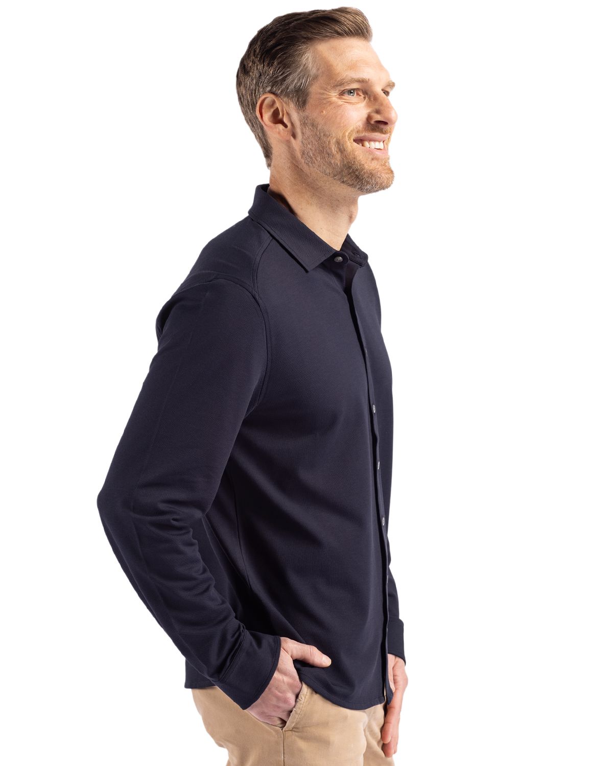 Cutter & Buck Men's Advantage Long Sleeve Button-Down Shirt-6