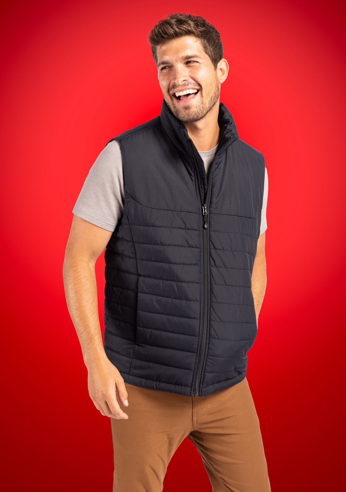 Clique Men's Elevation Recycled Insulated Puffer Full Zip Vest-1