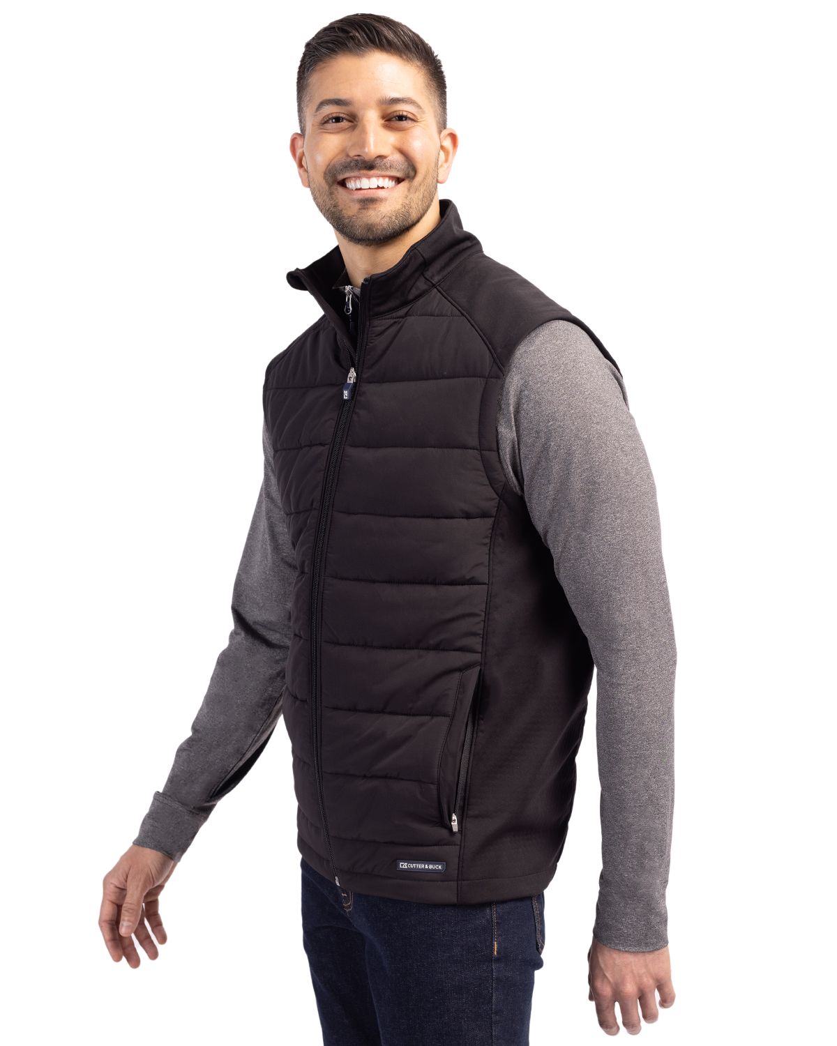 Cutter & Buck Men's Evoke Hybrid Full Zip Vest-3