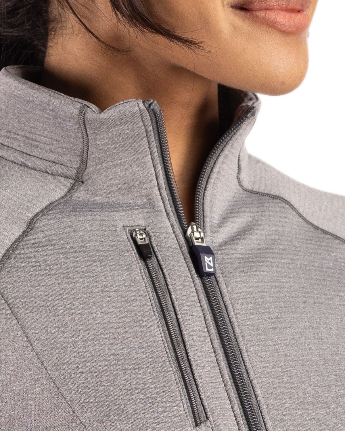 Cutter & Buck Women's Peshastin Recycled GridFleece Full Zip Jacket-4