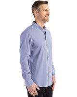 Cutter & Buck Men's Skyline Recycled Gingham Long Sleeve Button Down Dress Shirt-6