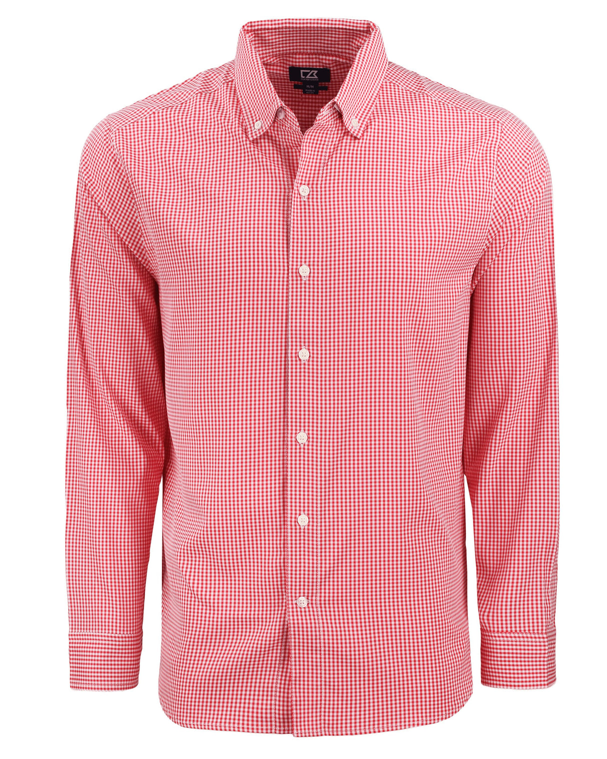Cutter & Buck Men's Skyline Recycled Gingham Long Sleeve Button Down Dress Shirt-3