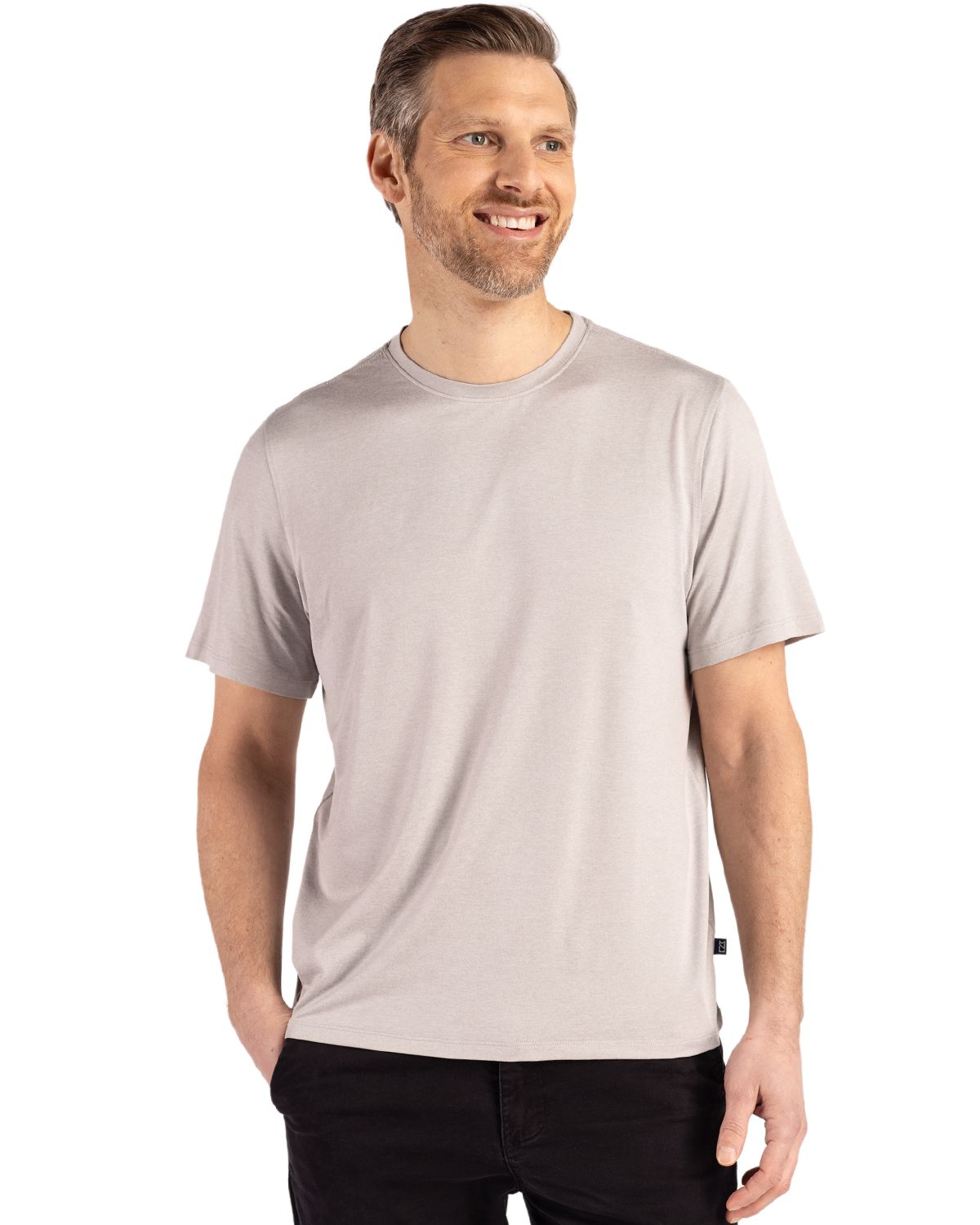 Cutter & Buck Men's Coastline Recycled Double Peached Short Sleeve Tee-1