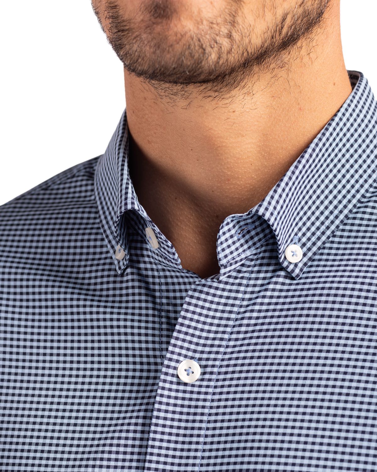 Cutter & Buck Men's Skyline Recycled Gingham Long Sleeve Button Down Dress Shirt-8
