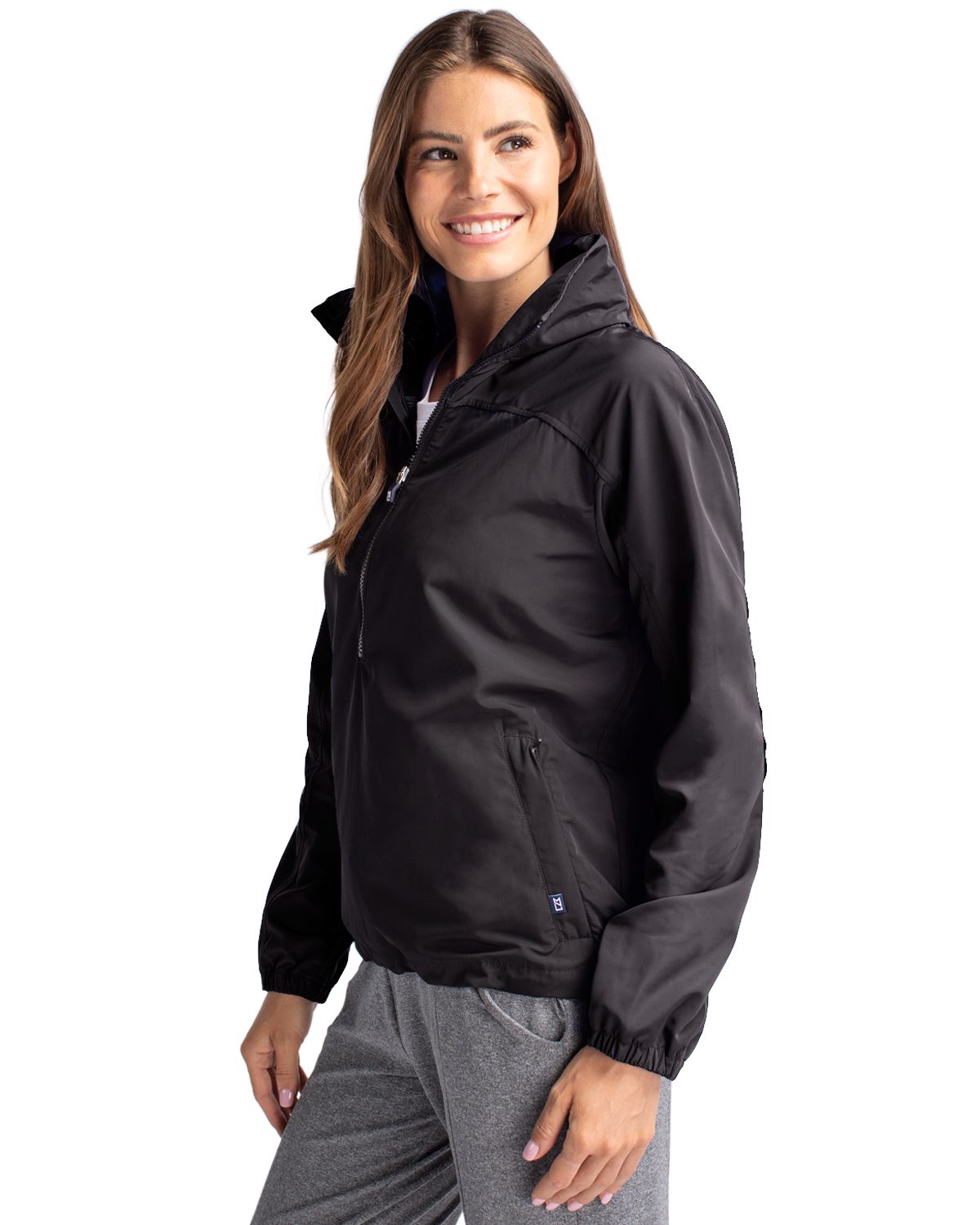 Cutter & Buck Women's Charter Packable Half Zip Anorak Jacket-2