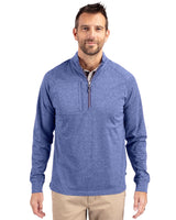 Cutter & Buck Men's Adapt Big & Tall Heathered Quarter Zip Pullover-4