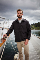 Cutter & Buck Men's Charter Packable Half Zip Anorak Jacket-1