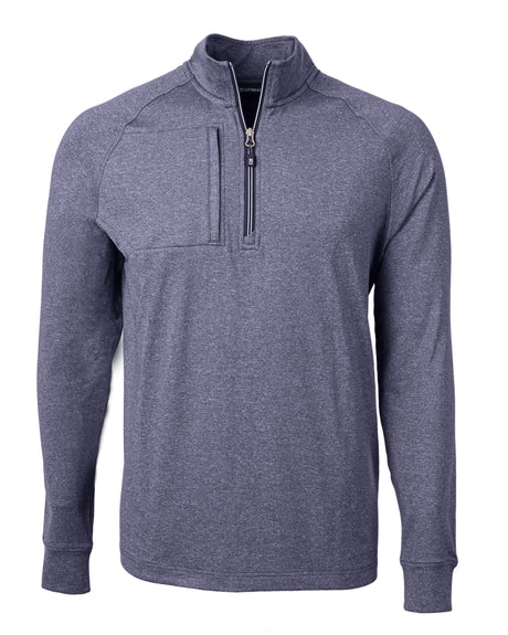 Cutter & Buck Men's Adapt Big & Tall Heathered Quarter Zip Pullover-1