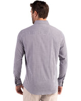 Cutter & Buck Men's Skyline Recycled Gingham Long Sleeve Button Down Dress Shirt-5