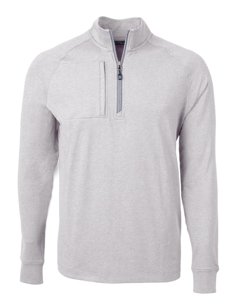 Cutter & Buck Men's Adapt Big & Tall Heathered Quarter Zip Pullover-5