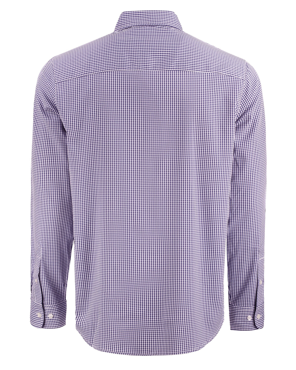 Cutter & Buck Men's Skyline Recycled Gingham Long Sleeve Button Down Dress Shirt-3