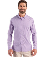 Cutter & Buck Men's Skyline Recycled Gingham Long Sleeve Button Down Dress Shirt-4