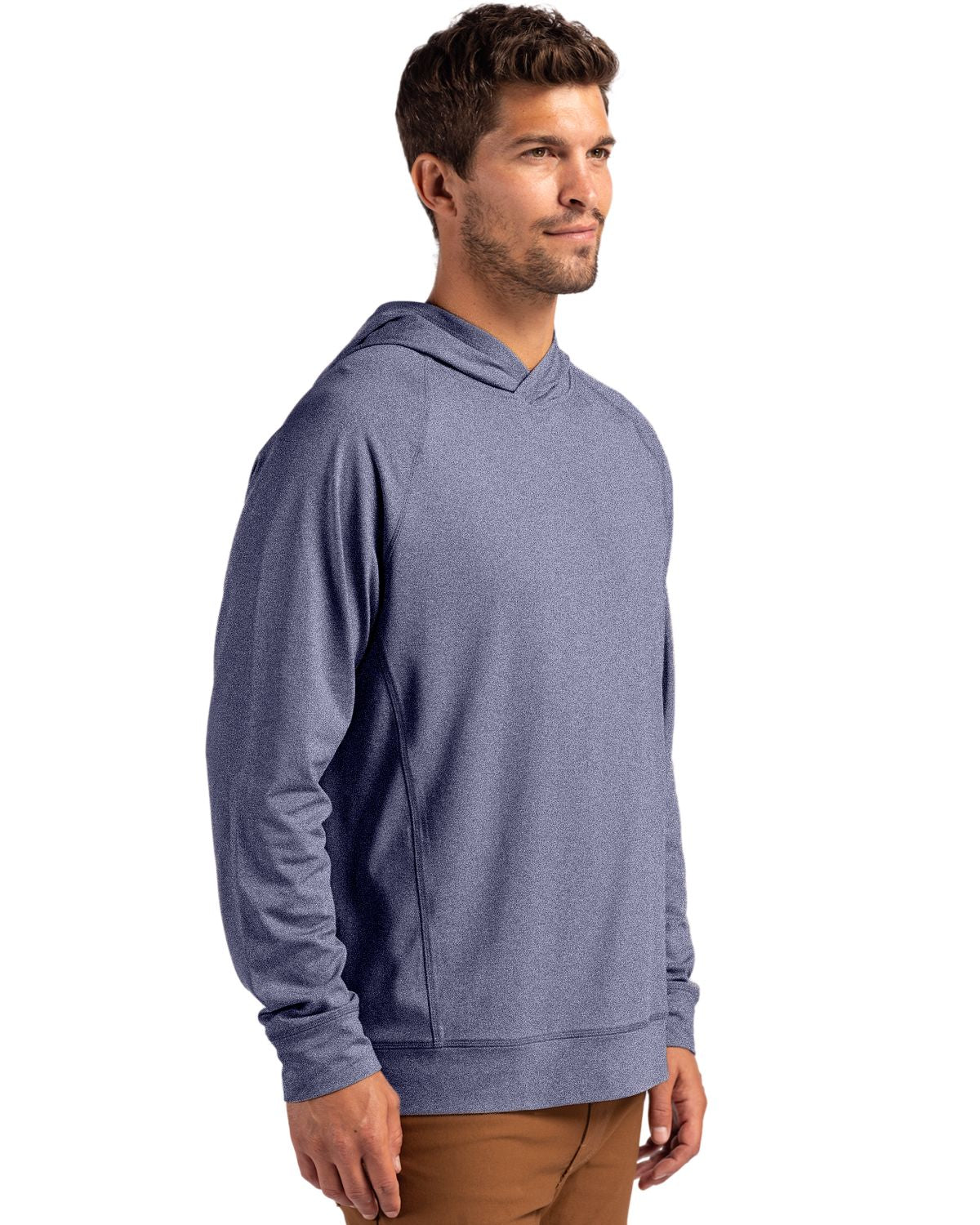 Cutter & Buck Men's Adapt Recycled Soft Knit Stretch Heathered Hooded Pullover-3