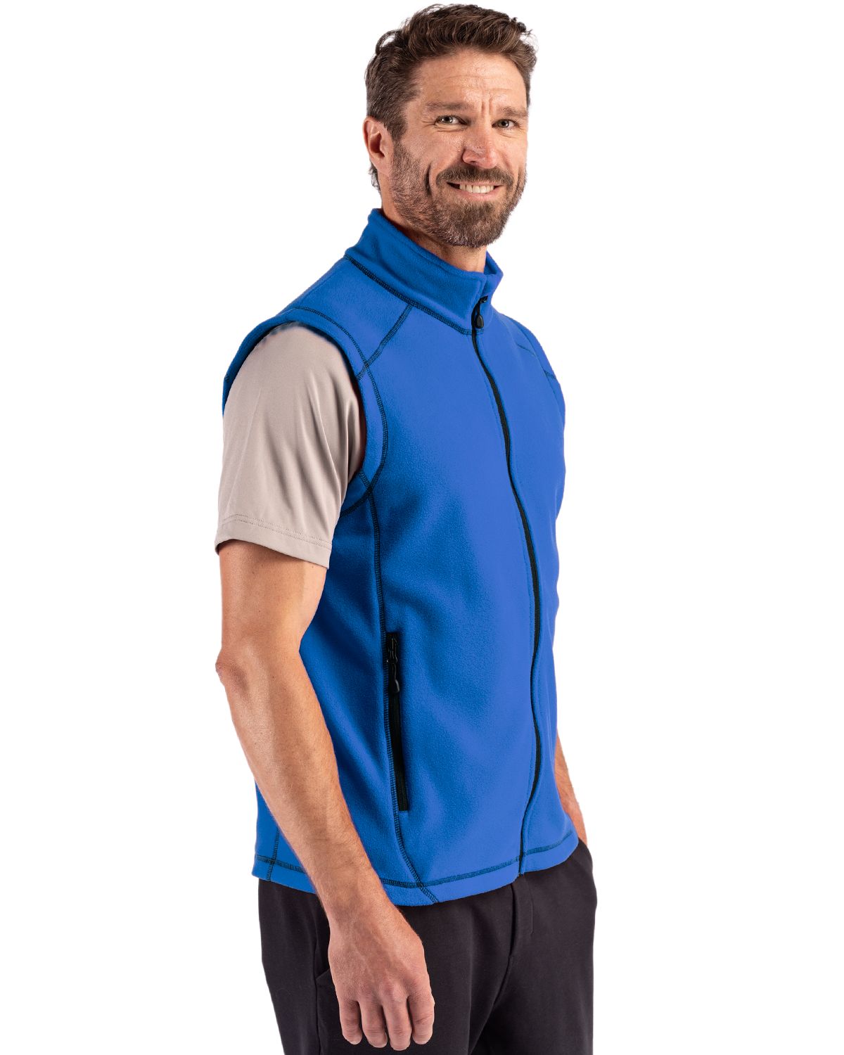 Clique Men's Powder Recycled Fleece Full Zip Vest-6