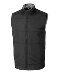 Cutter & Buck Men's Stealth Recycled Hybrid Quilted Windbreaker Vest-1