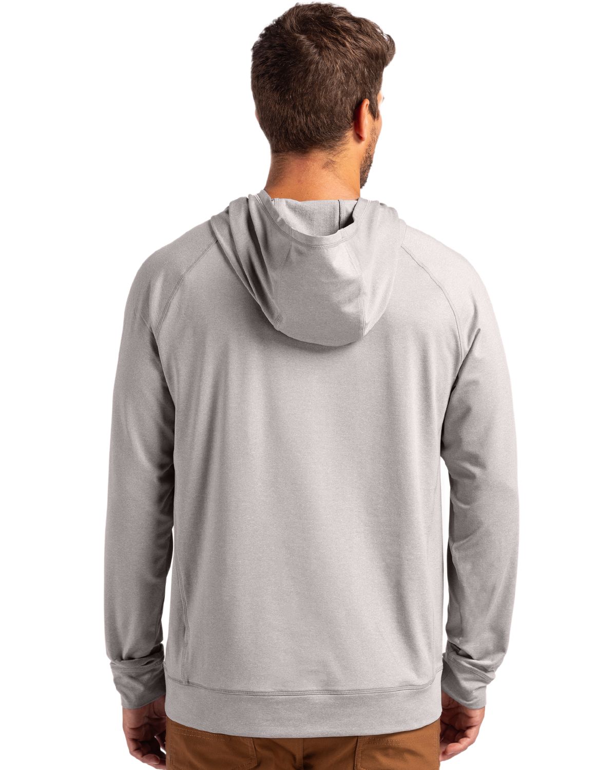 Cutter & Buck Men's Adapt Recycled Soft Knit Stretch Heathered Hooded Pullover-8