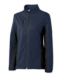 Clique Women's Narvik Recycled Colorblock Stretch Softshell Full Zip Jacket-1