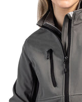 Clique Women's Narvik Recycled Colorblock Stretch Softshell Full Zip Jacket-2