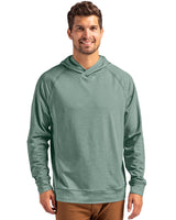 Cutter & Buck Men's Adapt Recycled Soft Knit Stretch Heathered Hooded Pullover-1