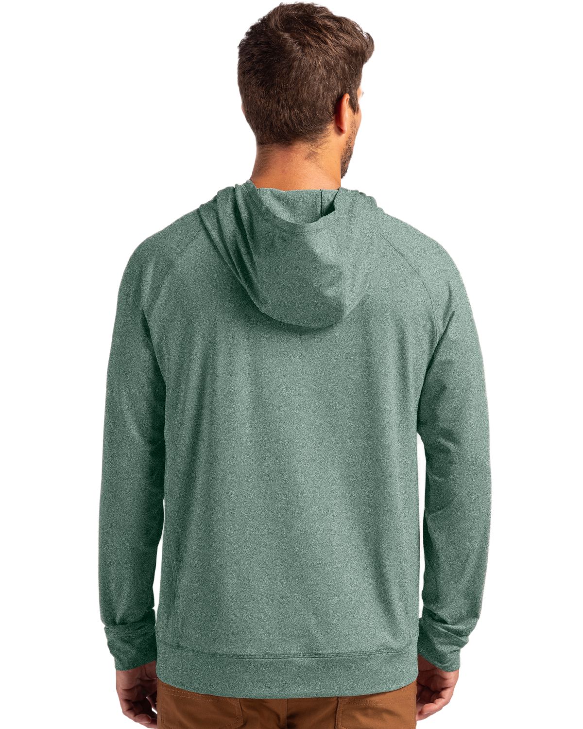 Cutter & Buck Men's Adapt Recycled Soft Knit Stretch Heathered Hooded Pullover-2
