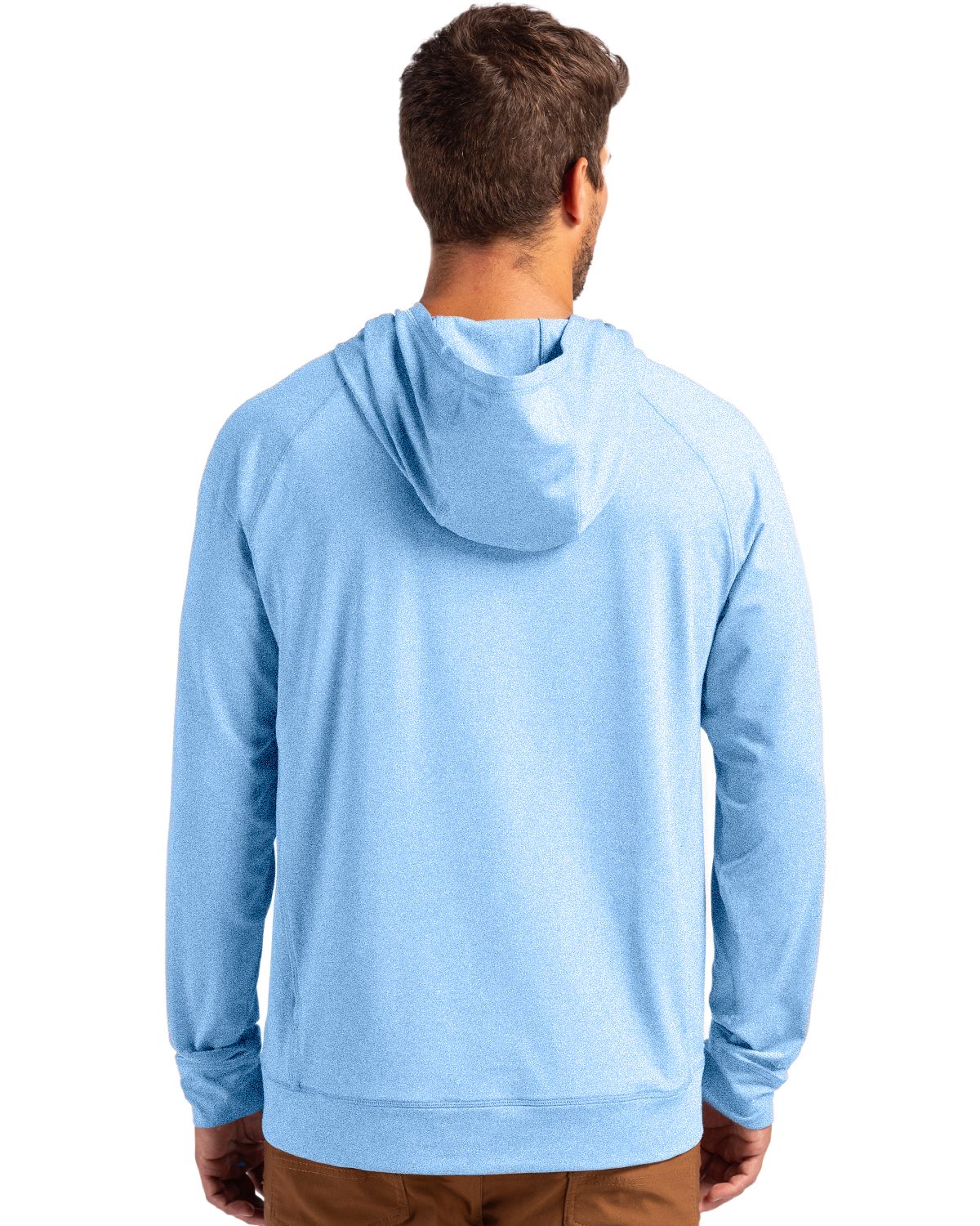 Cutter & Buck Men's Adapt Recycled Soft Knit Stretch Heathered Hooded Pullover-2