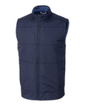 Cutter & Buck Men's Stealth Recycled Hybrid Quilted Windbreaker Vest-1