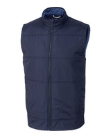 Cutter & Buck Men's Stealth Recycled Hybrid Quilted Windbreaker Vest-1
