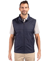 Cutter & Buck Men's Stealth Recycled Hybrid Quilted Windbreaker Vest-4