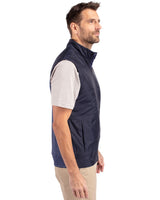 Cutter & Buck Men's Stealth Recycled Hybrid Quilted Windbreaker Vest-6
