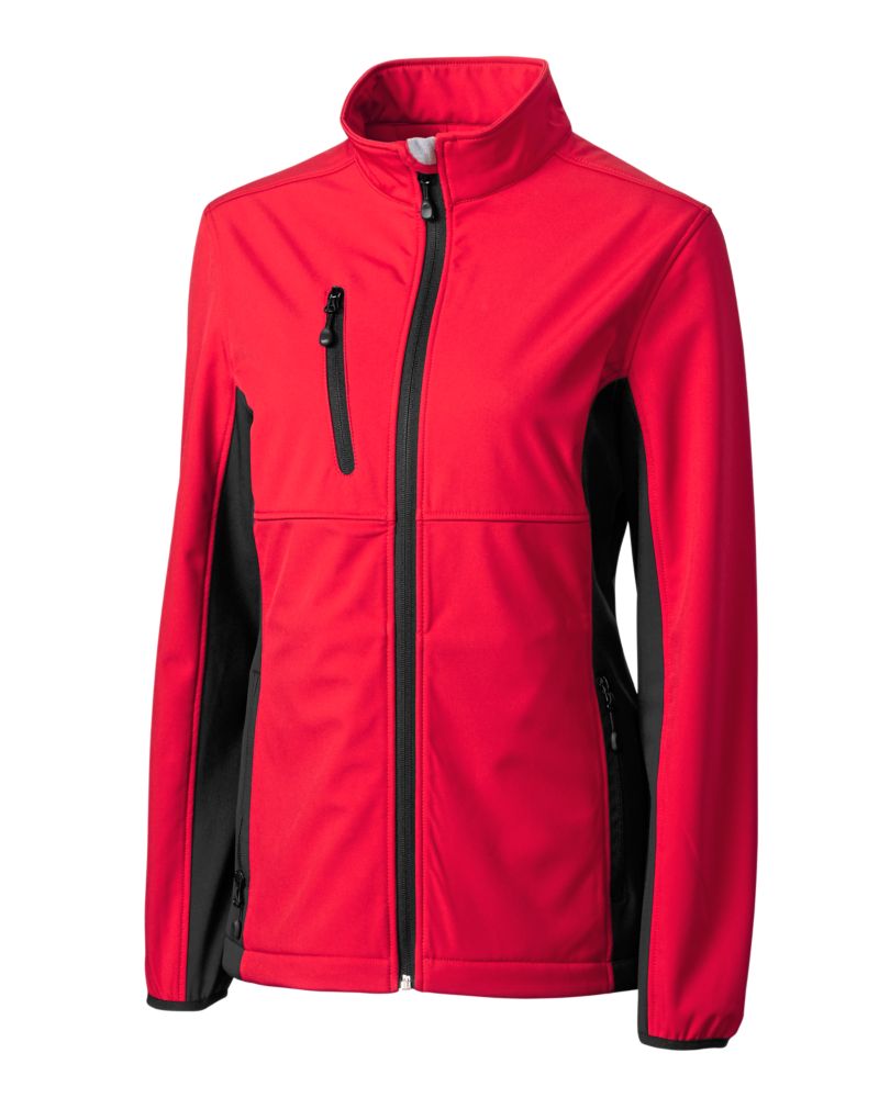 Clique Women's Narvik Recycled Colorblock Stretch Softshell Full Zip Jacket-3