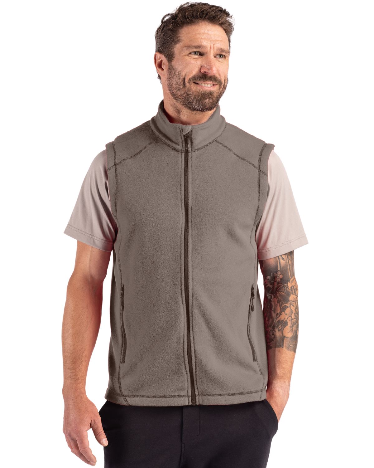Clique Men's Powder Recycled Fleece Full Zip Vest-4