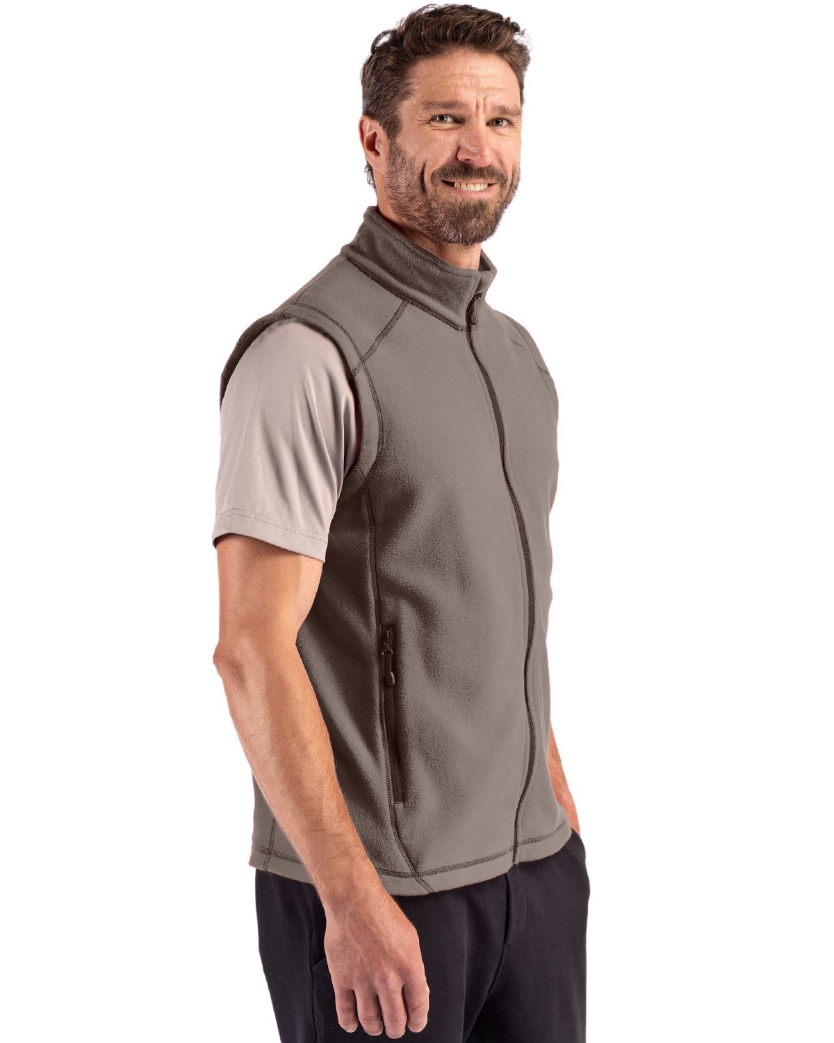 Clique Men's Powder Recycled Fleece Full Zip Vest-6