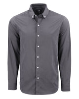 Cutter & Buck Men's Skyline Recycled Gingham Long Sleeve Button Down Dress Shirt-1