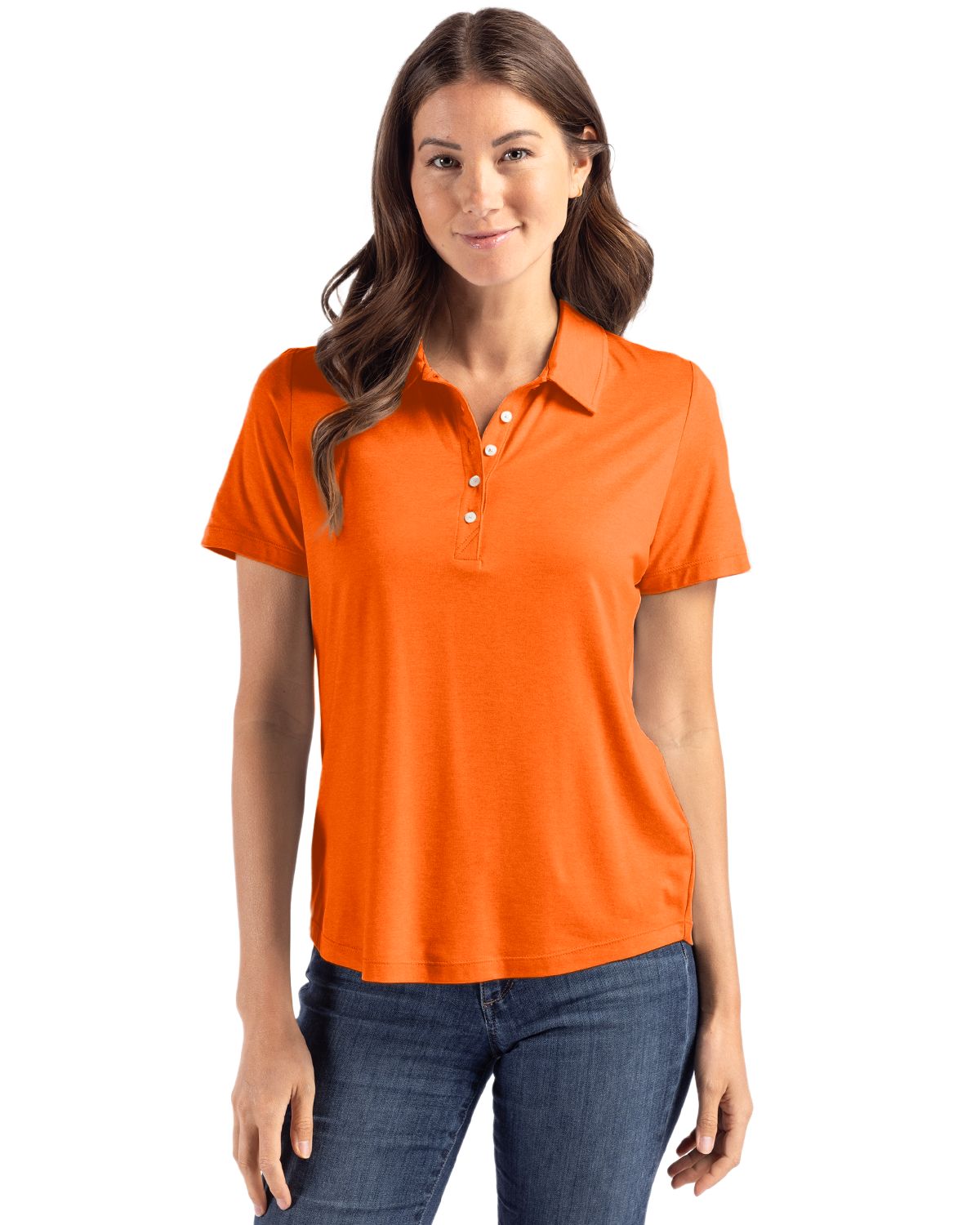 Cutter & Buck Women's Coastline Recycled Double Peached Polo-4