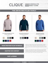 Clique Men's Drive Recycled Crewneck Sweatshirt-10