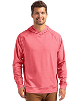 Cutter & Buck Men's Adapt Recycled Soft Knit Stretch Heathered Hooded Pullover-1