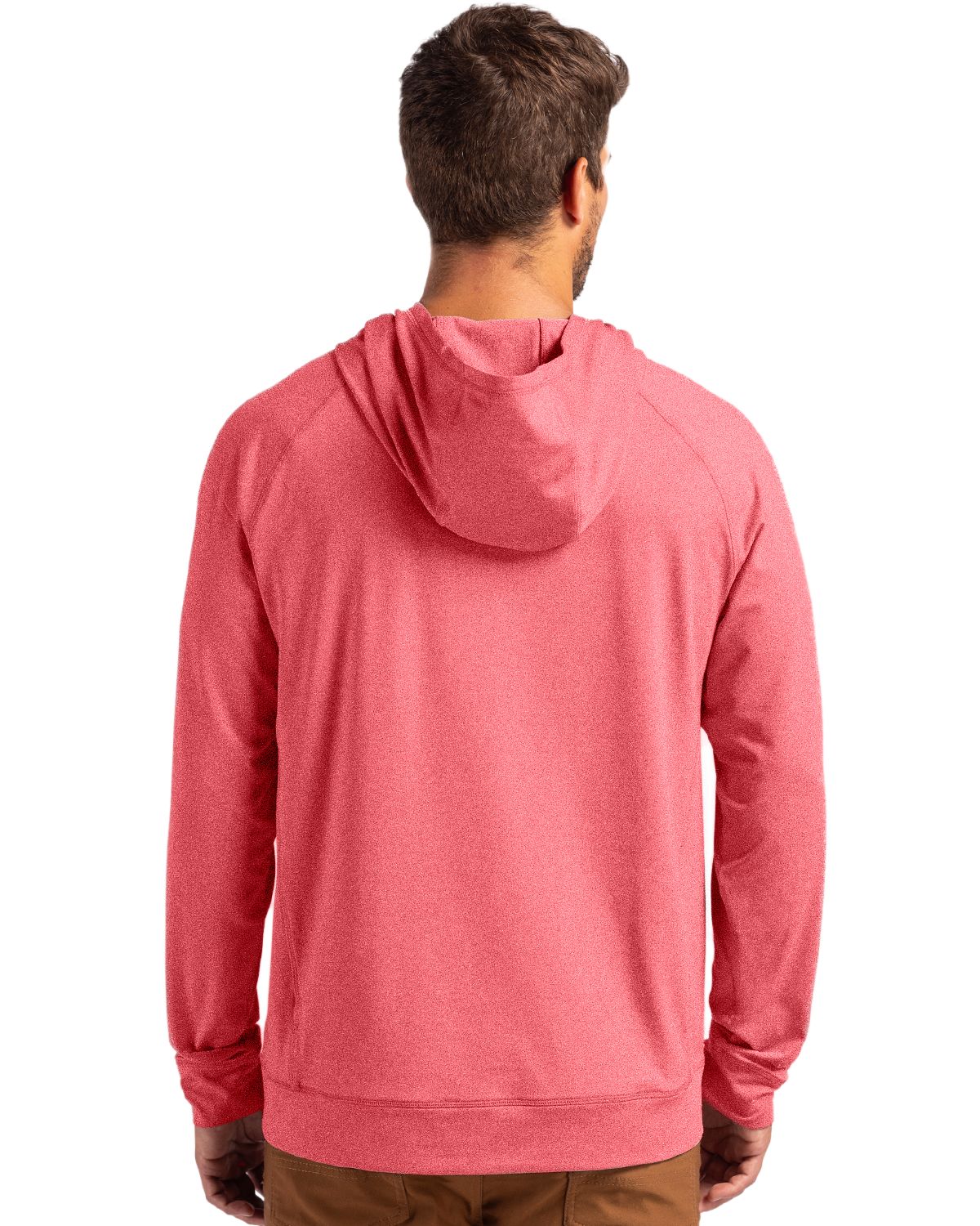 Cutter & Buck Men's Adapt Recycled Soft Knit Stretch Heathered Hooded Pullover-2