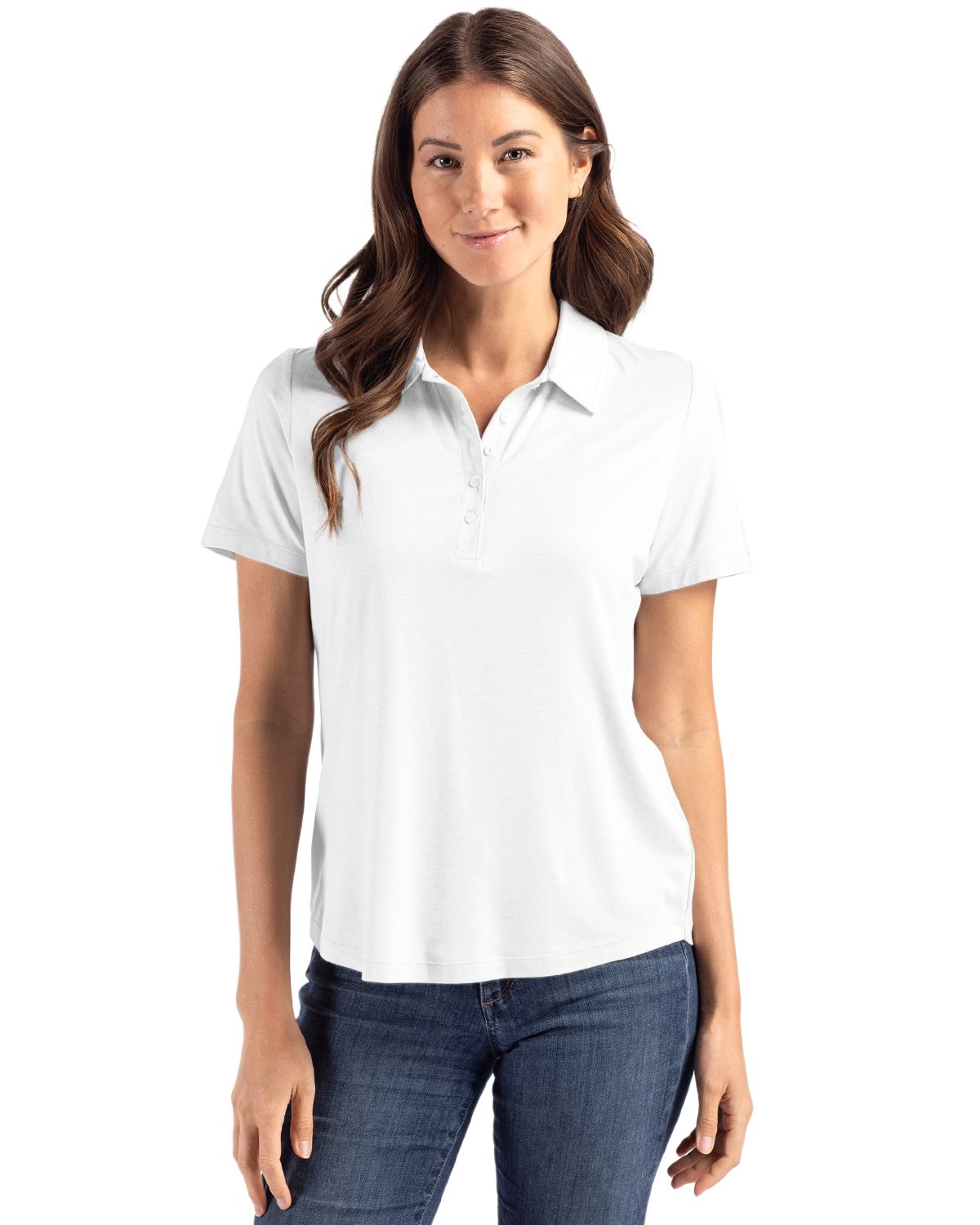 Cutter & Buck Women's Coastline Recycled Double Peached Polo-4
