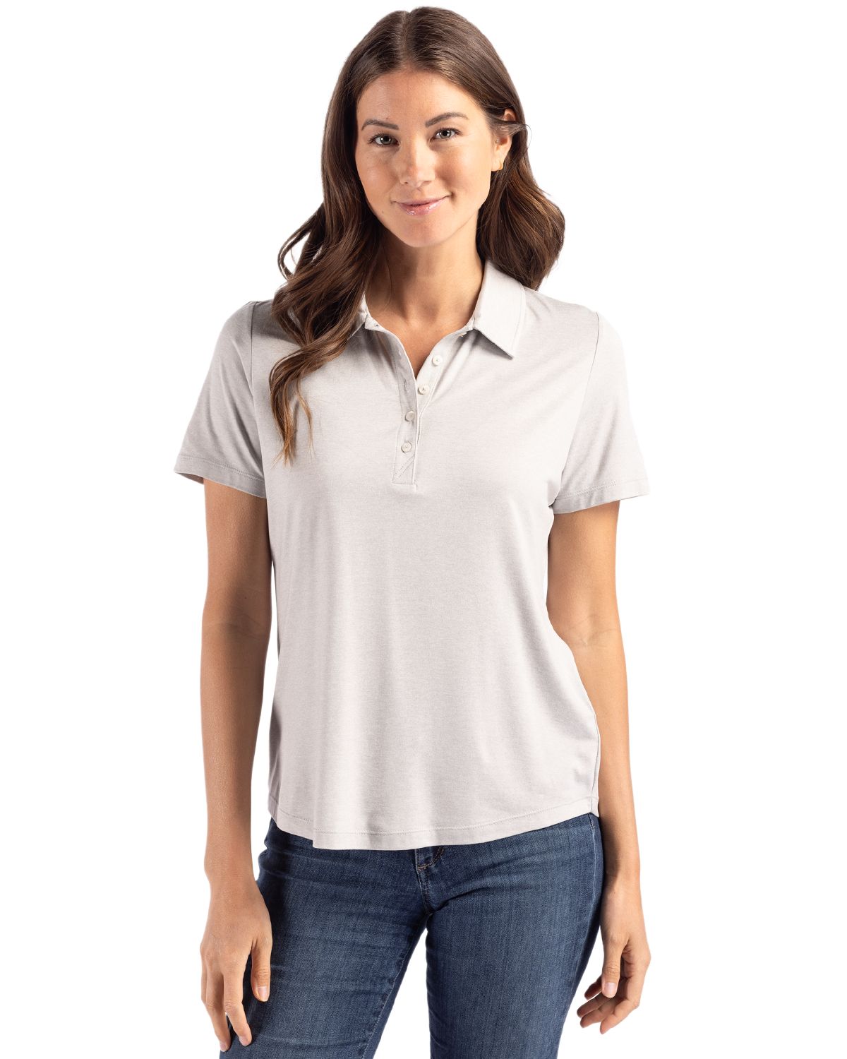 Cutter & Buck Women's Coastline Recycled Double Peached Polo-1