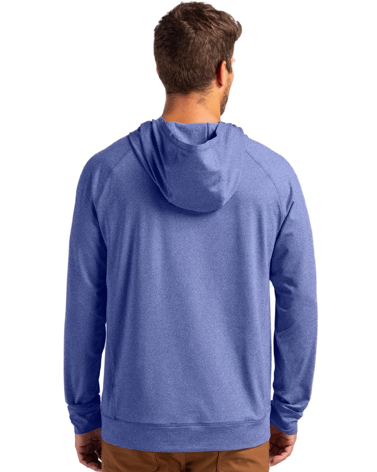 Cutter & Buck Men's Adapt Recycled Soft Knit Stretch Heathered Hooded Pullover-1