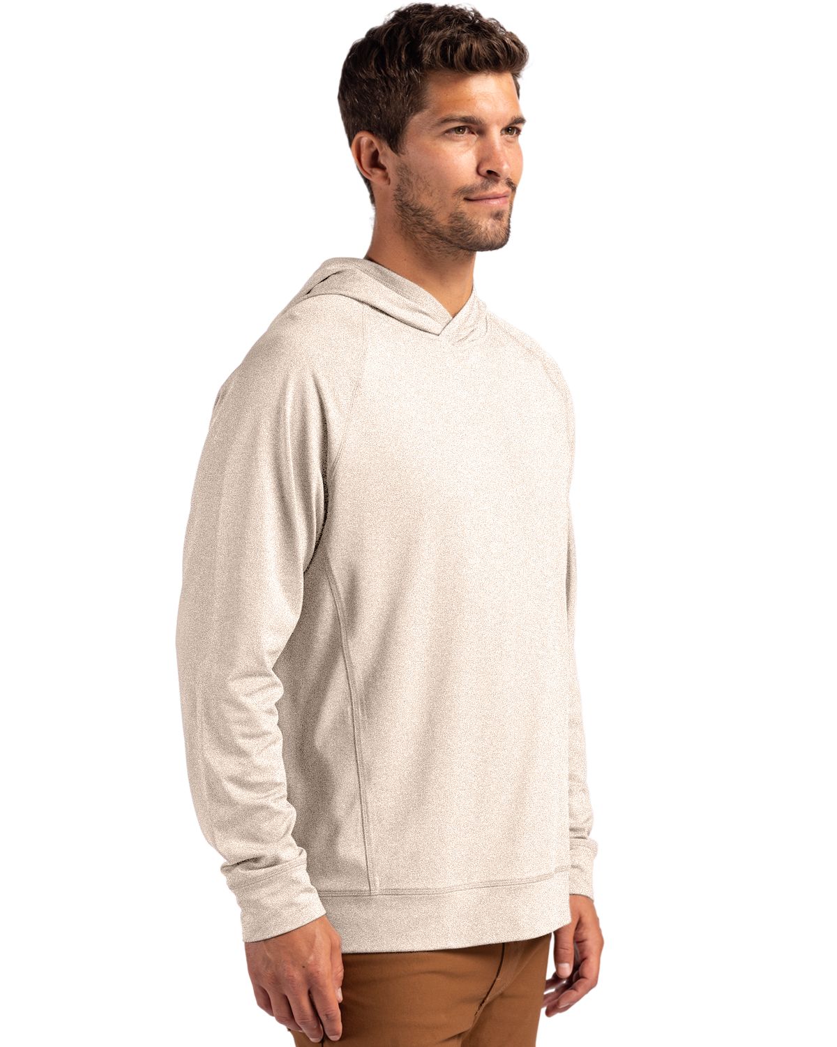 Cutter & Buck Men's Adapt Recycled Soft Knit Stretch Heathered Hooded Pullover-3