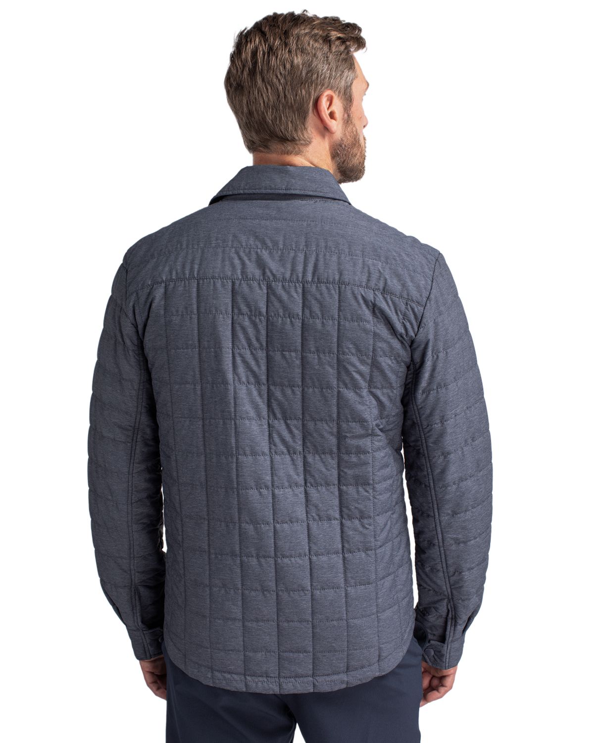 Cutter & Buck Men's Rainier Recycled Insulated Puffer Full Zip Shirt Jacket-2