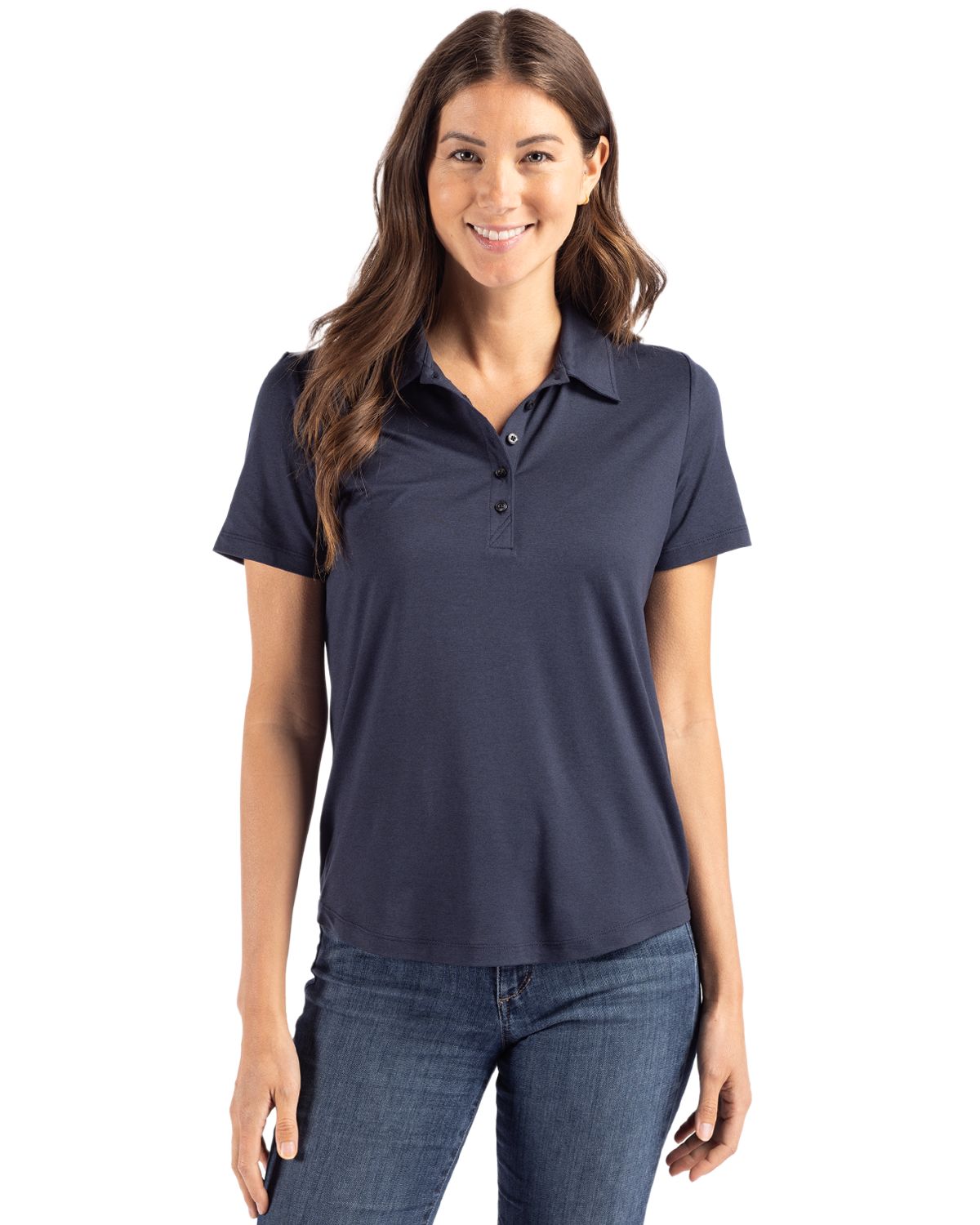 Cutter & Buck Women's Coastline Recycled Double Peached Polo-3