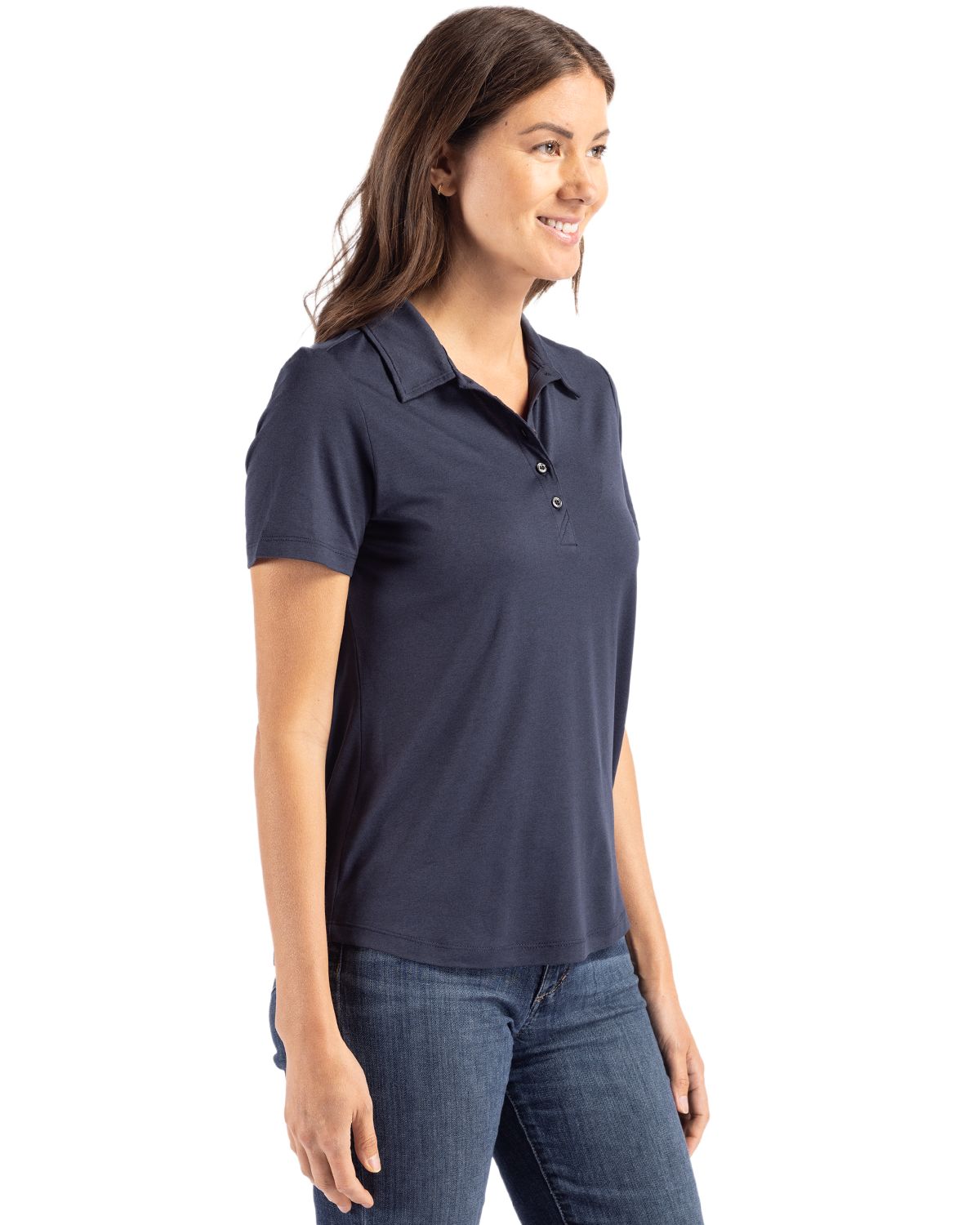 Cutter & Buck Women's Coastline Recycled Double Peached Polo-5