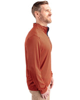 Cutter & Buck Men's Virtue Recycled Micro Stripe Featherlight Pique Quarter Zip Pullover-6