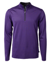 Cutter & Buck Men's Virtue Recycled Micro Stripe Featherlight Pique Quarter Zip Pullover-1