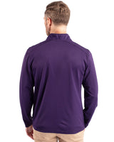 Cutter & Buck Men's Virtue Recycled Micro Stripe Featherlight Pique Quarter Zip Pullover-5