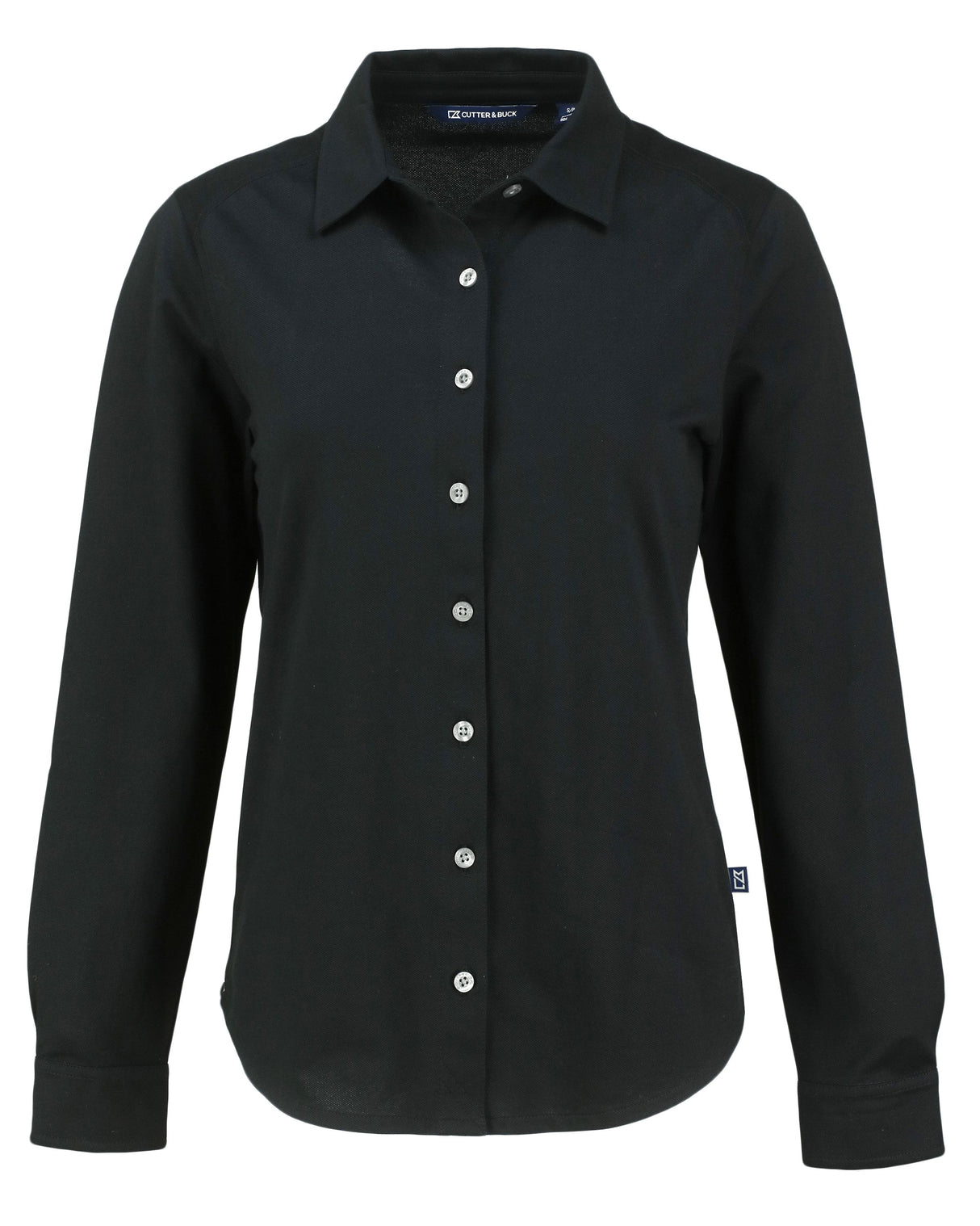 Cutter & Buck Women's Advantage Pique Long Sleeve Button-Down Shirt-1