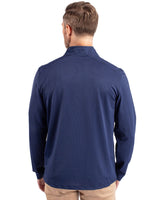Cutter & Buck Men's Virtue Recycled Micro Stripe Featherlight Pique Quarter Zip Pullover-2